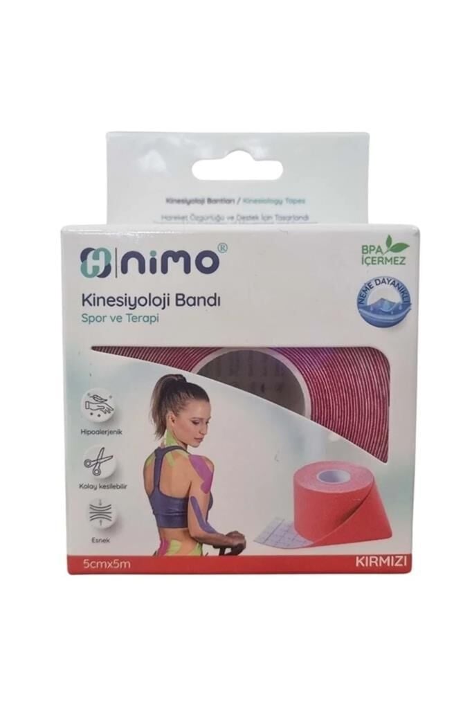 Nimo Kinesyoloji Bandı Kırmızı 5cm x 5m