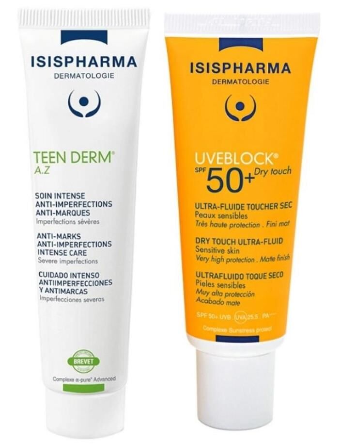 Isıs Pharma Teen Derm AZ + Uveblock Drytouch SPF50  40ml + 30ml