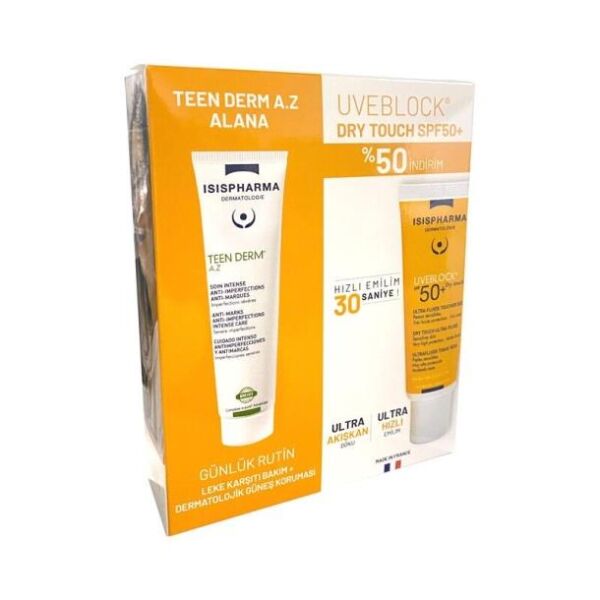 Isıs Pharma Teen Derm AZ + Uveblock Drytouch SPF50  40ml + 30ml