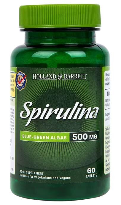 Holland and Barrett Spirulina 500mg 60 Tablet