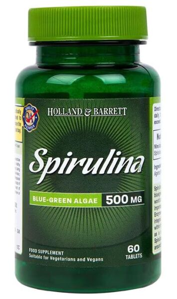Holland and Barrett Spirulina 500mg 60 Tablet