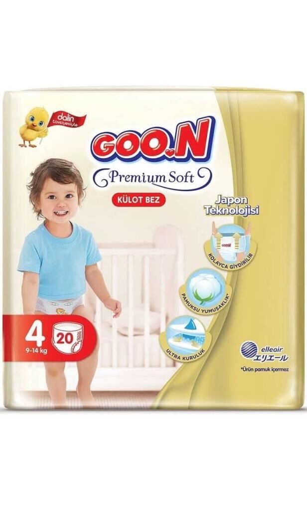 Goon Premium Soft Külot Bebek Bezi (4 Beden) 9-14 Kg | 20 Adet