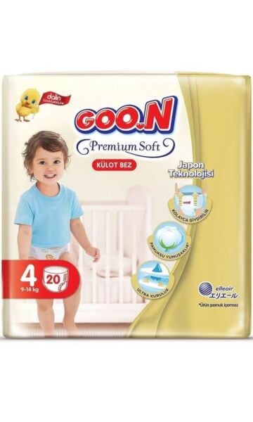 Goon Premium Soft Külot Bebek Bezi (4 Beden) 9-14 Kg | 20 Adet