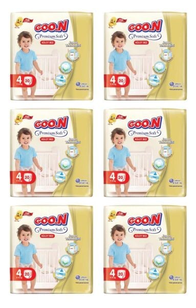 Goon Premium Soft Külot Bebek Bezi (4 Beden) 9-14 Kg | 20x6 Paket