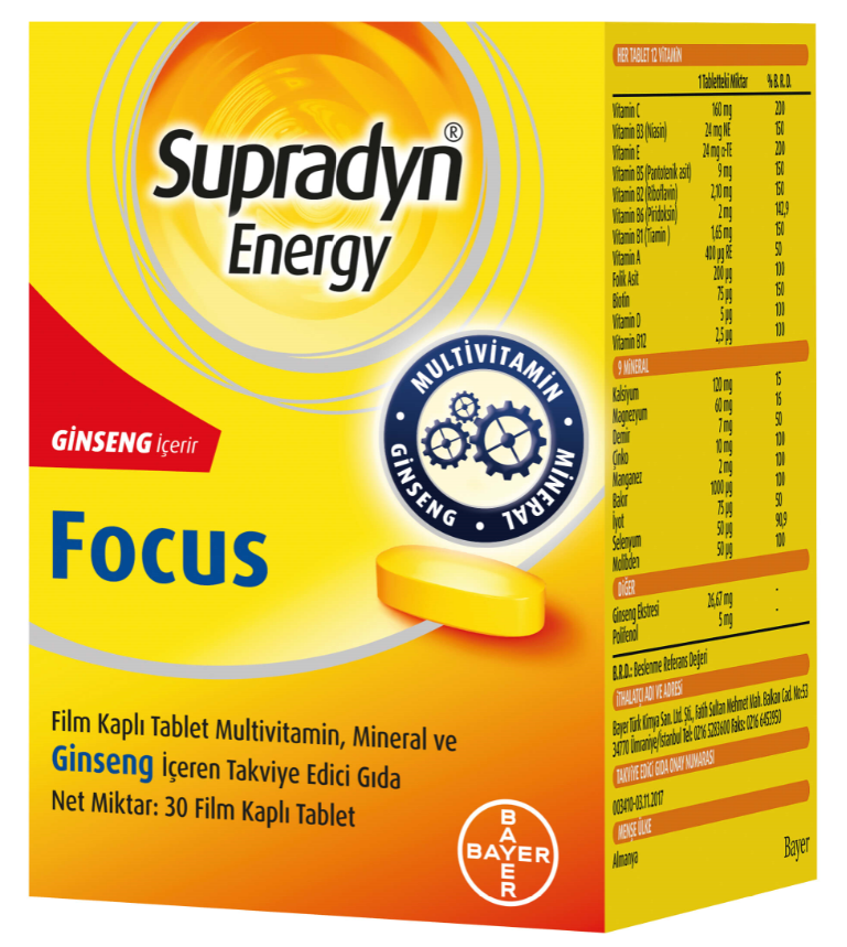 Supradyn Energy Focus Multivitamin 30 Tablet