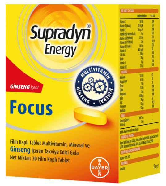 Supradyn Energy Focus Multivitamin 30 Tablet