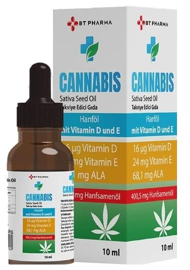 Cannabis Oil Vitamin D ve Vitamin E 400mg 10ml