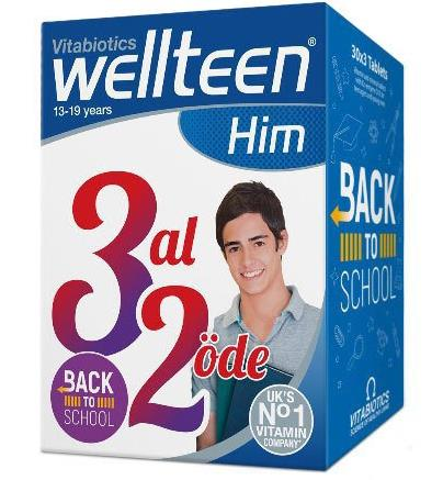 Vitabiotics Wellteen Him 90 Tablet | 3 Al 2 Öde Avantajlı Paket