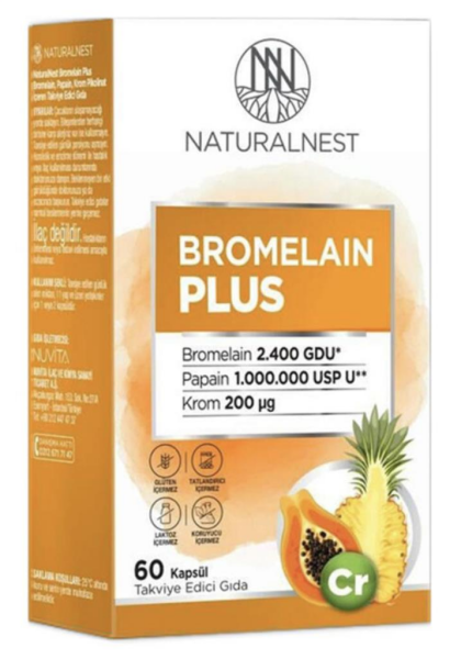 Naturalnest Bromelain Plus 60 Kapsül