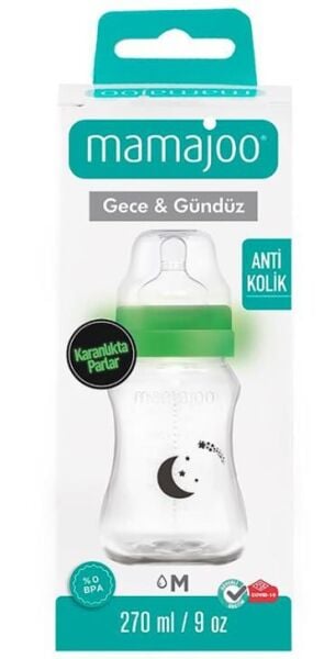 Mamajoo Biberon Gece Gündüz 270ml | Anti-Kolik