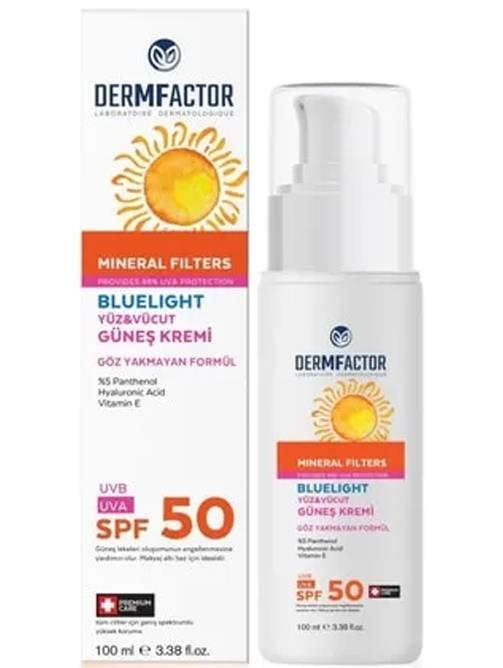 Dermfactor Bluelight Mineral Filtre Güneş Kremi SPF50 100ml