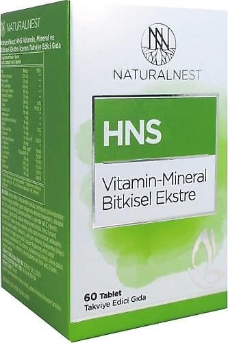 NaturalNest HNS Vitamin-Mineral Bitkisel Ekstre 60 Tablet