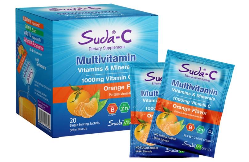 Suda Vitamin Suda- C Multivitamin Vitamin Mineral 20 Saşe | Portakal Aromalı