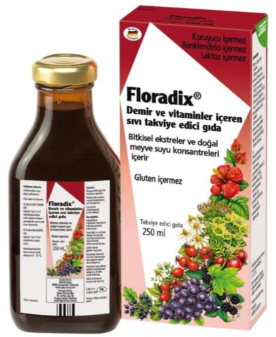 Floradix Demir ve Vitaminler İçeren Şurup 250ml