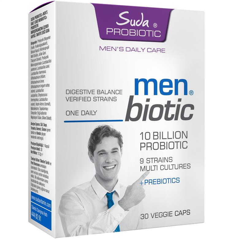 Suda Probiotic Men Biotic Probiyotik Prebiyotik 30 Kapsül