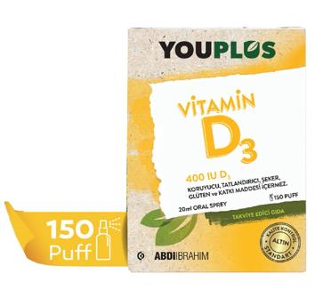 Youplus Vitamin D3 400IU Oral Sprey 20ml