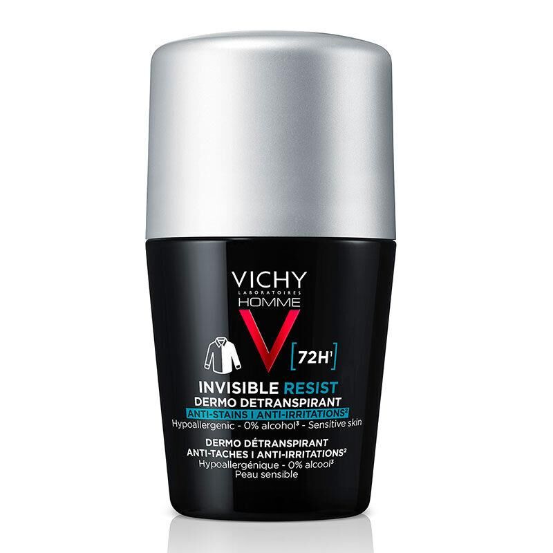 Vichy Homme Invisible Resist Roll-On Deodorant 50 ml