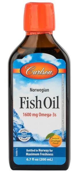 Carlson Norwegian Fish Oil 1600mg Omega 3 Şurup 200ml | Portakal Aromalı