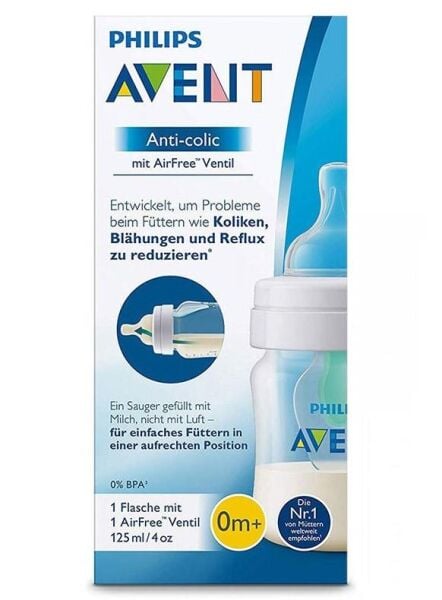 Philips Avent Biberon Anti-Colic PP Classic Emzik 125ml | 0 Ay Üzeri, 1 Adet