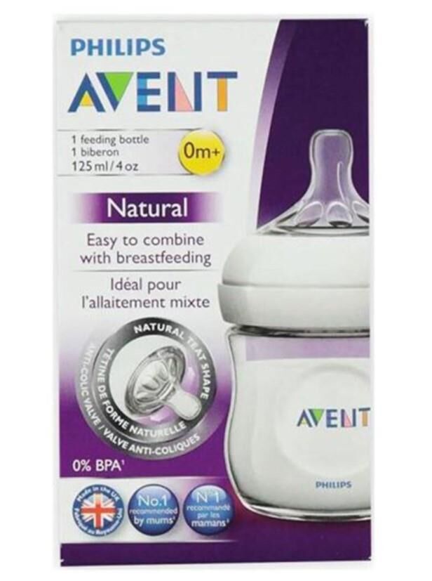 Philips Avent Biberon PP Natural Emzik 125ml | 0 Ay Üzeri, Şeffaf, 1 Adet