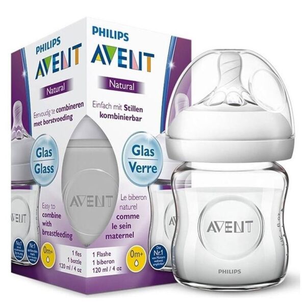 Philips Avent Biberon Cam Natural Emzik 120ml | 0 Ay Üzeri, 1 Adet