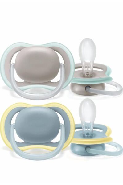 Philips Avent Yalancı Emzik Ultra Air Erkek Desensiz | 18 Ay Üzeri, 2 Adet, SCF34901