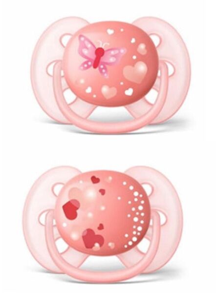 Philips Avent Yalancı Emzik Ultra Soft Desenli Kız SCF22302 | 6-18 Ay, 2 Adet