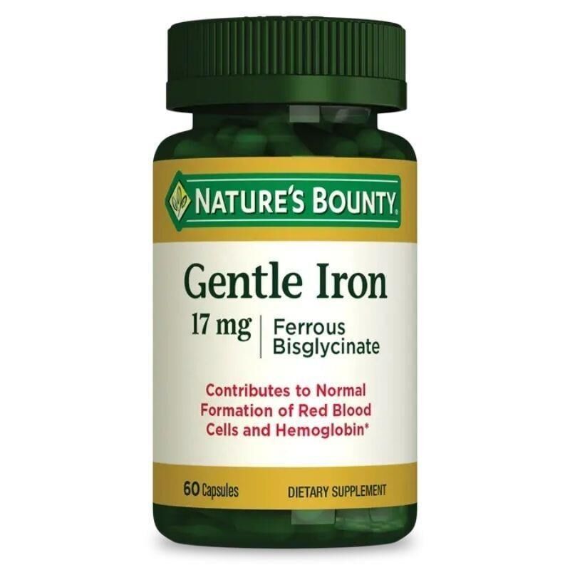 Natures Bounty Gentle Iron 17 mg 60 Kapsül