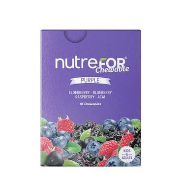 Nutrefor Chewable Purple 18 Çiğneme Tableti | Elderberry - Blueberry - Raspberry