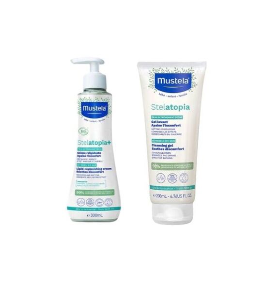 Mustela Stelatopia Lipit Krem 300 ml ve Krem Şampuan 200 ml