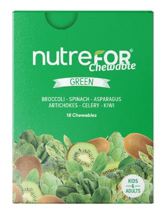 Nutrefor Chewable Green 18 Çiğneme Tableti | Broccoli - Spinach - Asparagus