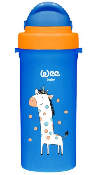 Wee Baby Pipetli Bardak 300ml | Mavi (Kod:896)