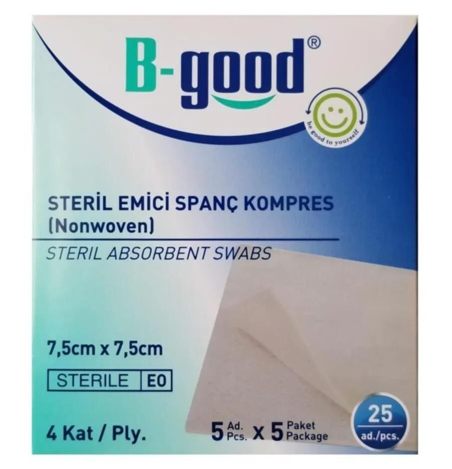 B-Good Steril Emici Kompres 7,5cm x 7,5cm