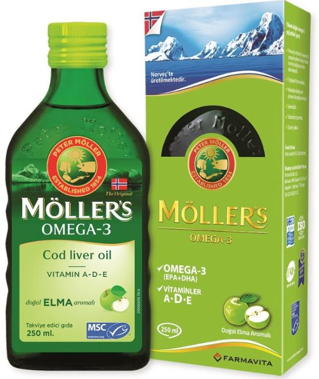 Möller's Omega-3 Elma Aromalı Balık Yağı