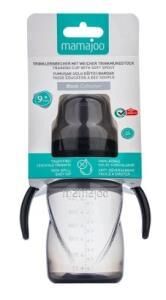 Mamajoo Kulplu Akıtmaz Eğitici Bardak 9 Ay+  Black 270 ml | Anti-Kolik Bardak Ucu
