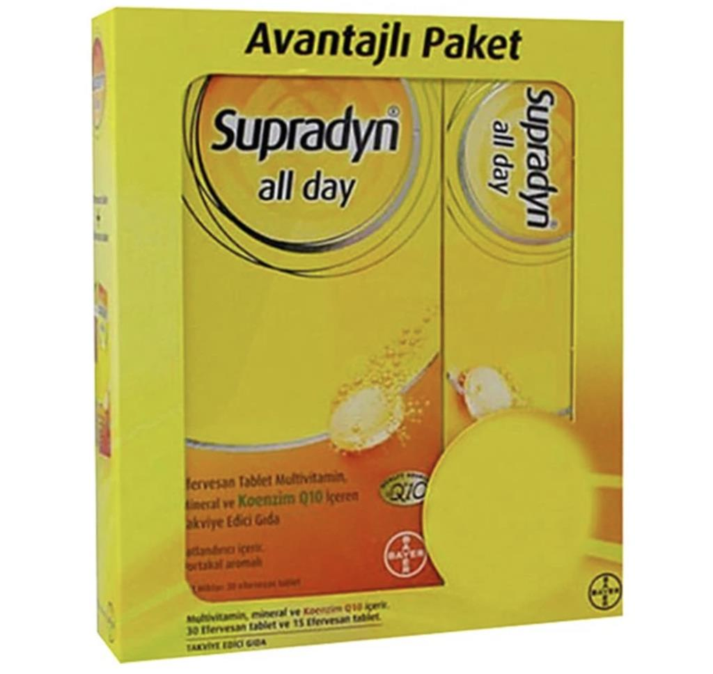 Supradyn Daily Avantajlı Paket 30+15 Efervesan Tablet