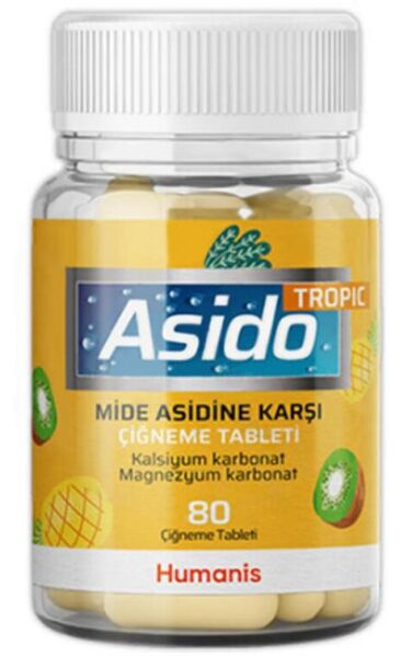 Asido Tropic 80 Tablet| Magnezyum Kalsiyum