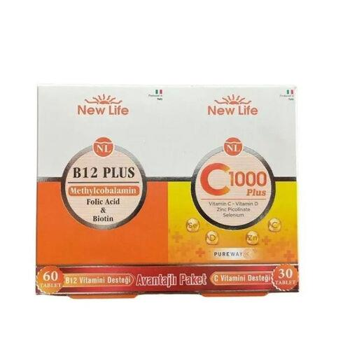 NewLife B12 Plus ve C Vitamini 1000mg 60+30 Tablet