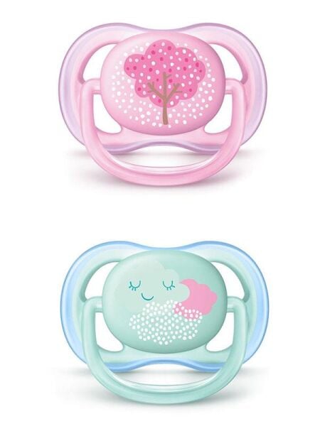 Philips Avent Yalancı Emzik Ultra Air Desenli Kız | 0-6 Ay, 2 Adet