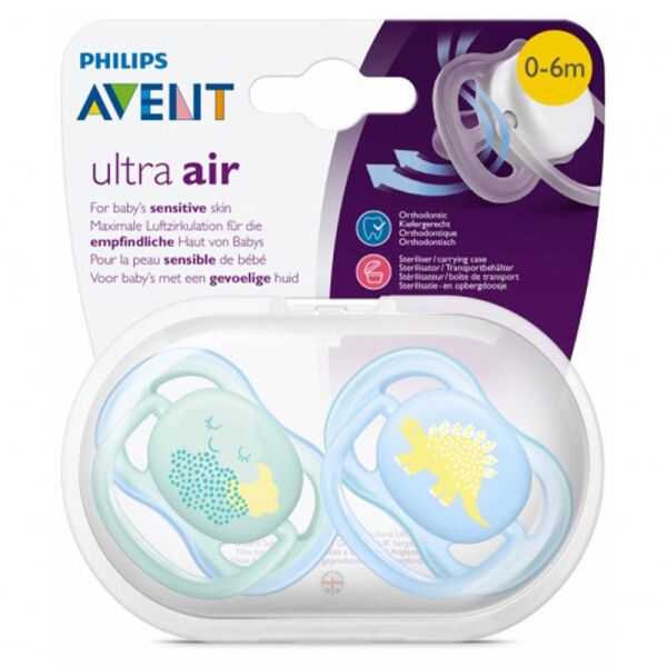 Philips Avent Yalancı Emzik Ultra Air Erkek | 0-6 Ay, 2 Adet