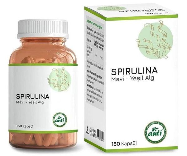 Anti Natural Spirulina Mavi-Yeşil Alg 150 Kapsül