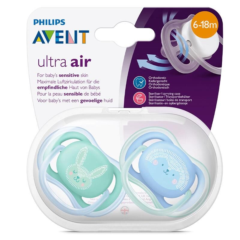 Philips Avent Yalancı Emzik Ultra Air Erkek | 6-18 Ay, 2 Adet