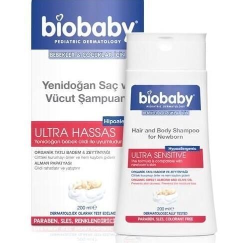 Biobaby Ultra Hassas Bebek Saç ve Vücut Şampuanı 200 ml