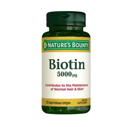Natures Bounty Biotin 5000 mg 72 Softgel
