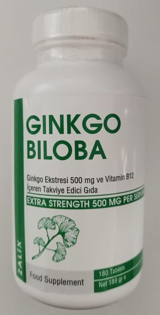 Zalix Ginkgo Biloba 500mg + B12 180 Tablet