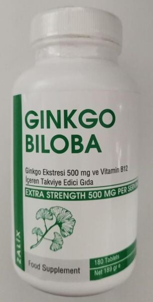 Zalix Ginkgo Biloba 500mg + B12 180 Tablet