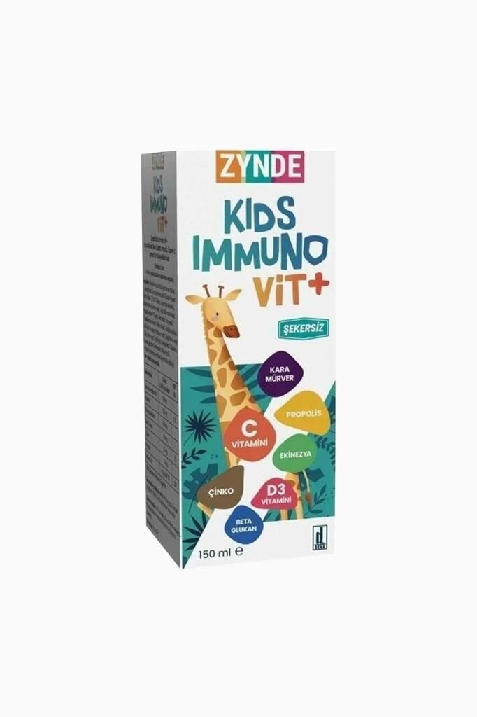 Zynde Kids Immuno Vit+  Şurup 150ml | Kara Mürver- C Vitamini