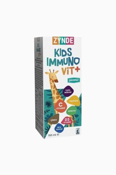 Zynde Kids Immuno Vit+  Şurup 150ml | Kara Mürver- C Vitamini