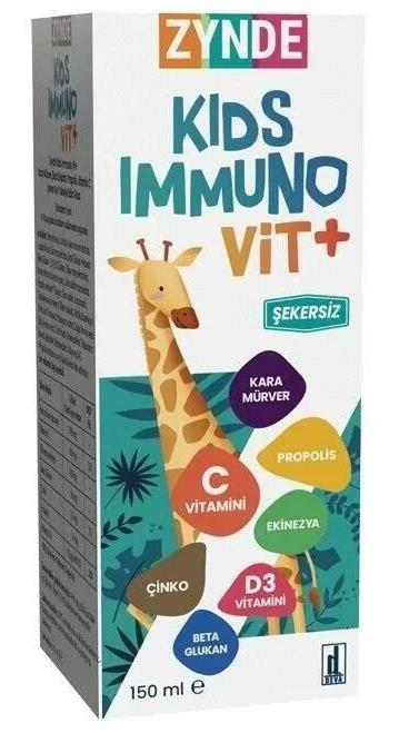 Zynde Kids Immuno Vit+  Şurup 150ml | Kara Mürver- C Vitamini