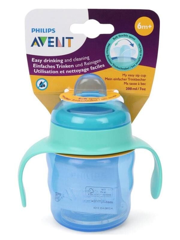 Philips Avent Damlatmaz Alıştırma Bardağı 200ml | 6 Ay Üzeri, Mavi